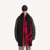 Men’s big b scarf in red/black