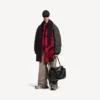Men’s big b scarf in red/black