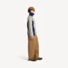 Men’s bodies knitted zip-up cardigan in grey/navy