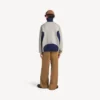 Men’s bodies knitted zip-up cardigan in grey/navy