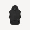 Men’s bodies sleeveless regular fit hoodie in black Men’s bodies sleeveless regular fit hoodie in black