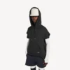 Men’s bodies sleeveless regular fit hoodie in black Men’s bodies sleeveless regular fit hoodie in black