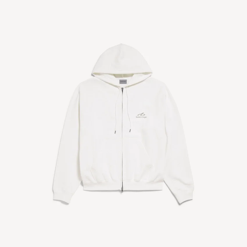 Men’s bodies zip-up hoodie in white Men’s bodies zip-up hoodie in white