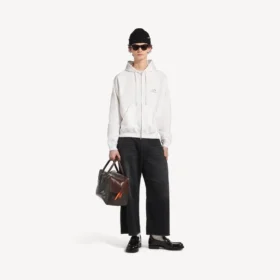 Men’s bodies zip-up hoodie in white