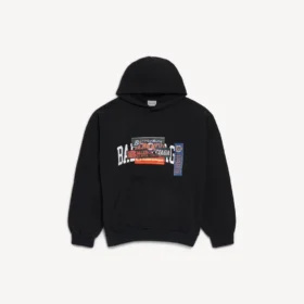 Men’s bumper stickers medium fit hoodie in black