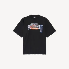 Men’s bumper stickers medium fit t-shirt in black
