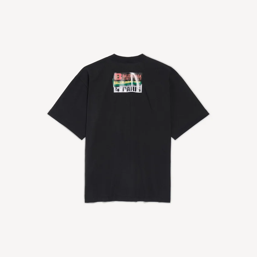 Men’s bumper stickers medium fit t-shirt in black Men’s bumper stickers medium fit t-shirt in black