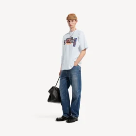 Men’s bumper stickers medium fit t-shirt in white