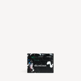 Men’s cash card holder in black/multicolor