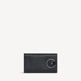 Men’s cash keycase with split ring in black