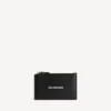 Men’s cash long coin and card holder in black
