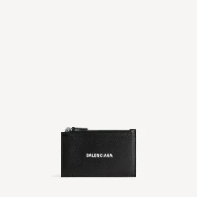 Men’s cash long coin and card holder in black