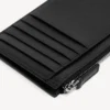 Men’s cash long coin and card holder in black