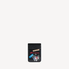 Men’s cash magnet card holder in black/multicolor