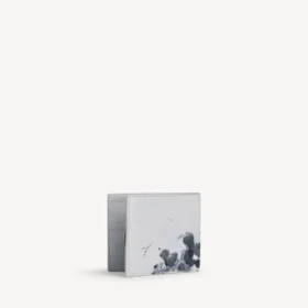 Men’s cash square folded coin wallet in light grey
