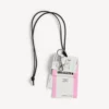 Men’s charm/keychain train ticket in white/black/pink Men’s charm/keychain train ticket in white/black/pink