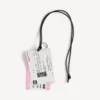 Men’s charm/keychain train ticket in white/black/pink Men’s charm/keychain train ticket in white/black/pink