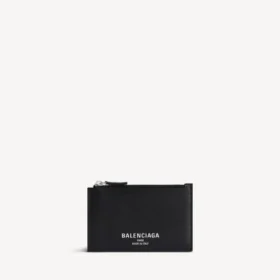 Men’s credit long coin and card holder in black