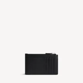 Men’s credit long coin and card holder in black