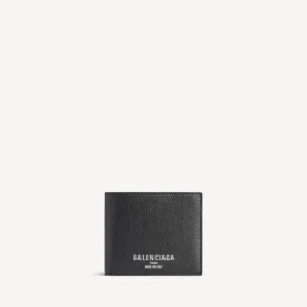 Men’s credit square folded coin wallet in black