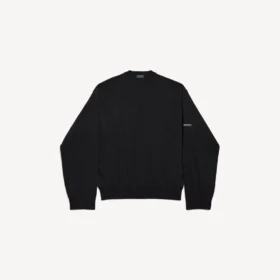 Men’s crewneck sweater in black