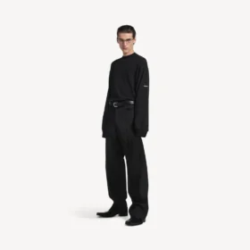 Men’s crewneck sweater in black