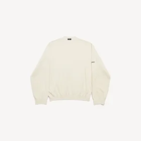 Men’s crewneck sweater in cream