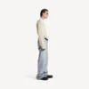 Men’s crewneck sweater in cream
