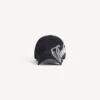 Men’s cursive cap in washed black