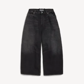 Men’s curved jeans in black