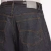Men’s curved jeans in raw indigo