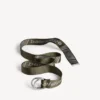 Men’s d ring belt in khaki/grey