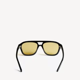 Men’s daily pilot sunglasses in black/yellow