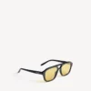 Men’s daily pilot sunglasses in black/yellow