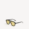 Men’s daily pilot sunglasses in black/yellow