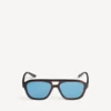 Men’s daily pilot sunglasses in dark caramel havana