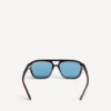 Men’s daily pilot sunglasses in dark caramel havana