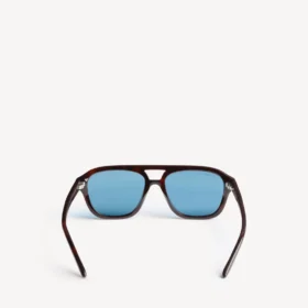 Men’s daily pilot sunglasses in dark caramel havana