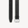 Men’s debossed logo belt in black Men’s debossed logo belt in black
