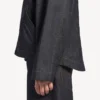 Men’s denim hooded jacket in raw indigo