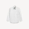 Men’s denim long sleeve shirt in white Men’s denim long sleeve shirt in white