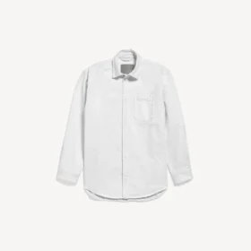 Men’s denim long sleeve shirt in white