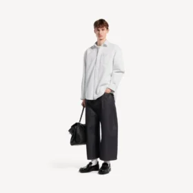 Men’s denim long sleeve shirt in white