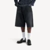 Men’s denim stay press shorts in black