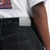 Men’s denim stay press shorts in black