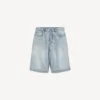 Men’s denim stay press shorts in bleach light bleu Men’s denim stay press shorts in bleach light bleu