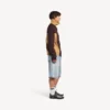 Men’s denim stay press shorts in bleach light bleu Men’s denim stay press shorts in bleach light bleu