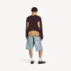 Men’s denim stay press shorts in bleach light bleu Men’s denim stay press shorts in bleach light bleu