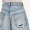Men’s denim stay press shorts in bleach light bleu Men’s denim stay press shorts in bleach light bleu