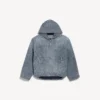 Men’s denim stitch hooded jacket in dark blue